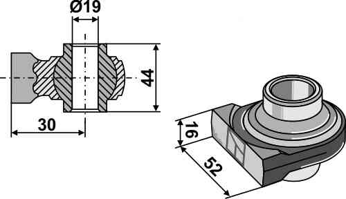 Ball joint terminals for lower-links to be welded