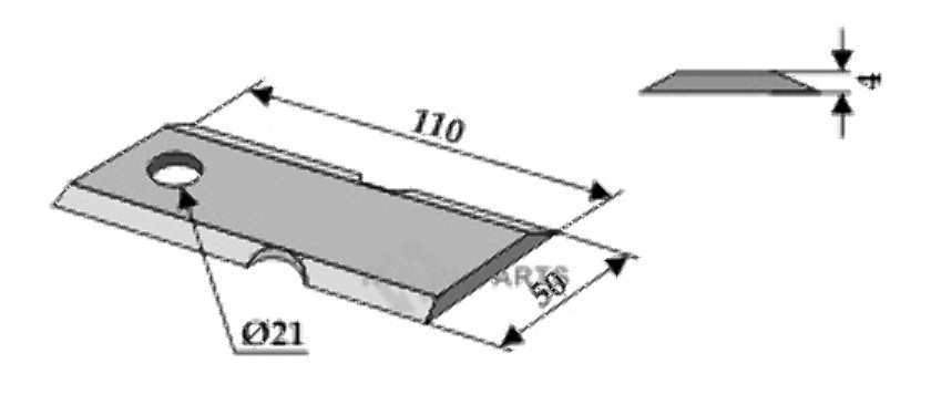 Straw chopper flail blade fitting for JF 2010-027 A