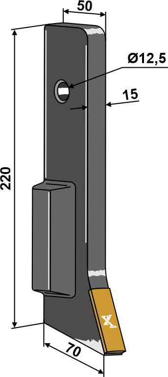 Schaarbeitel 15°  - Carbide passend voor Amazone 102805