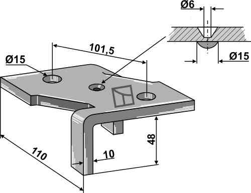 Clamp for 4 1/2 layer cultivator tines