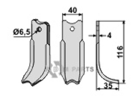 Hacking knife fitting for Agria Alt 1567 - Neu 06622