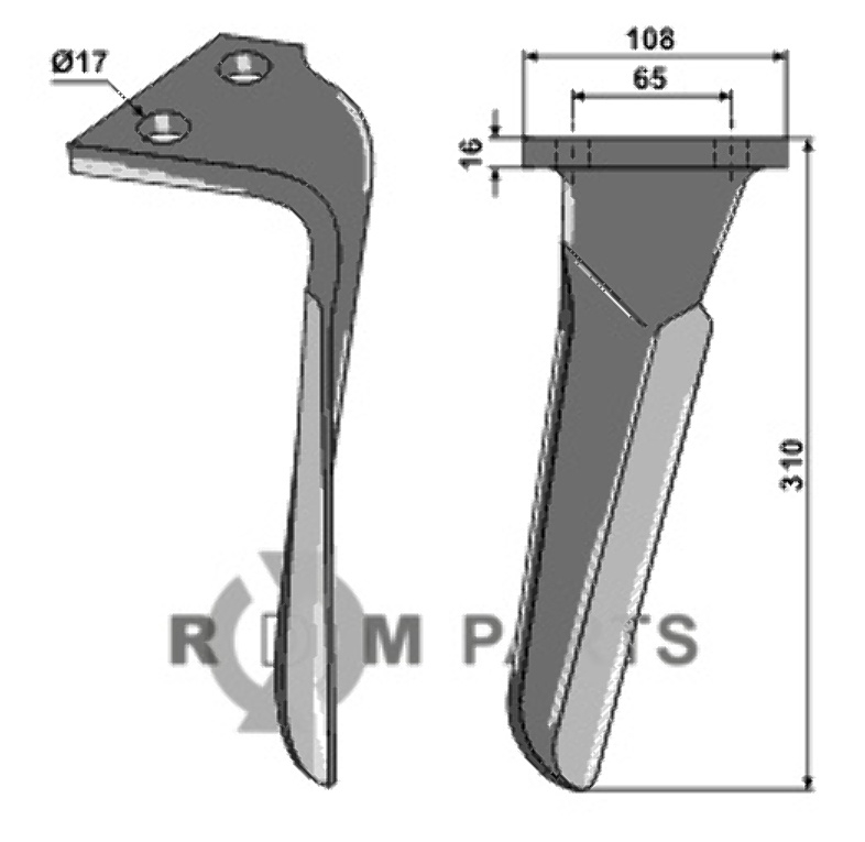 Kreiseleggenzinken, rechte Ausführung geeignet für Frandent 9118310001 Kreiseleggenzinken, rechte Ausführung geeignet für Frandent 9118310001
