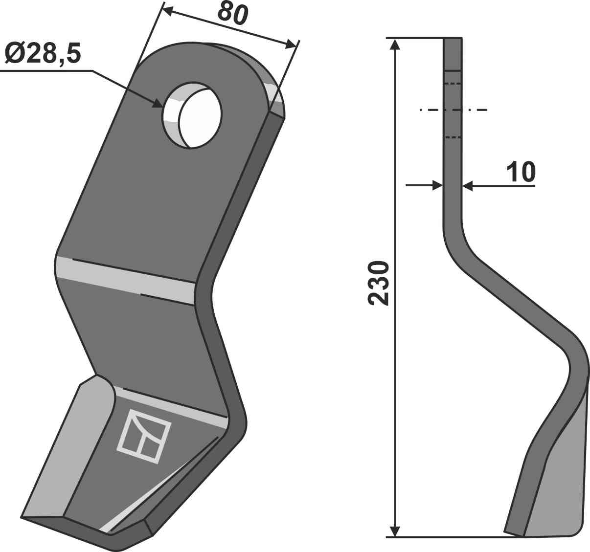 Kniv højre 63-ind-2335r