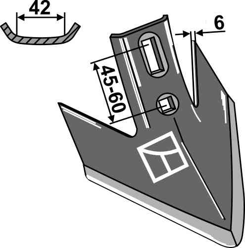 Kverneland-Turbo-sweep fitting for Kverneland KK193569R