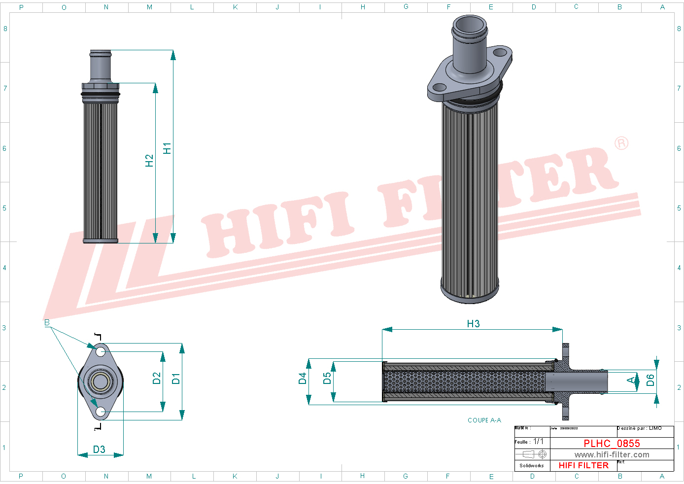 Hydraulic filter passend voor tym 14725105000