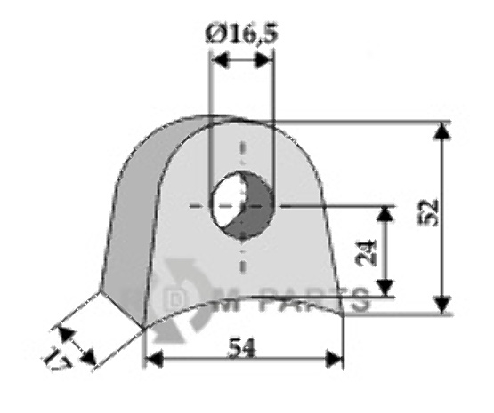 Oog voor klepelas 63-rm-901 Oog voor klepelas 63-rm-901