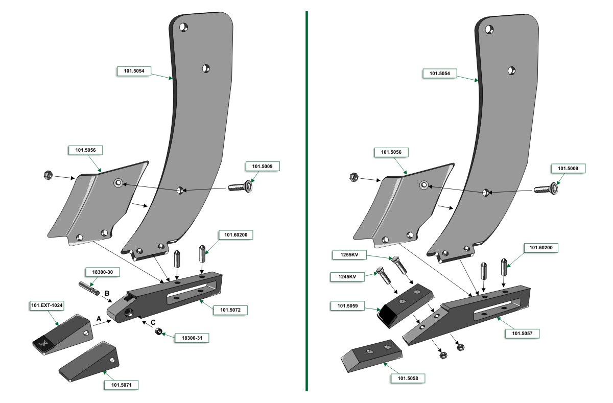 Subsoiling shank - left model