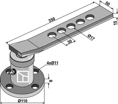 Disc-hub with shank