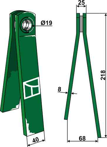 Preparation tines fitting for Krone 2505514