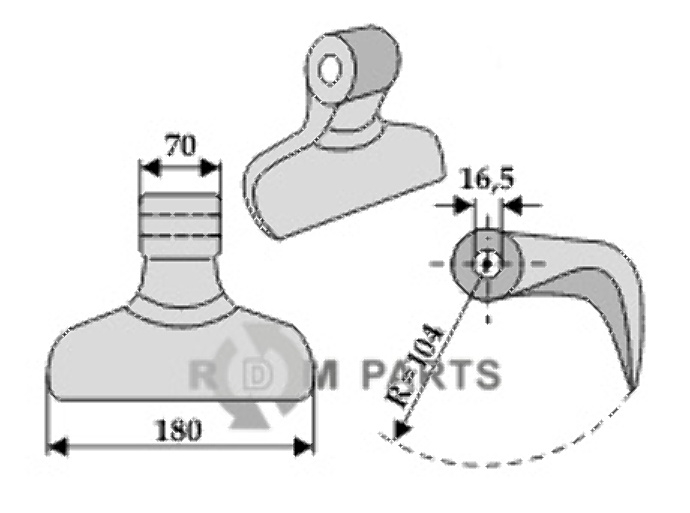 RDM Parts Hammerschlegel geeignet für Ferri 0901016