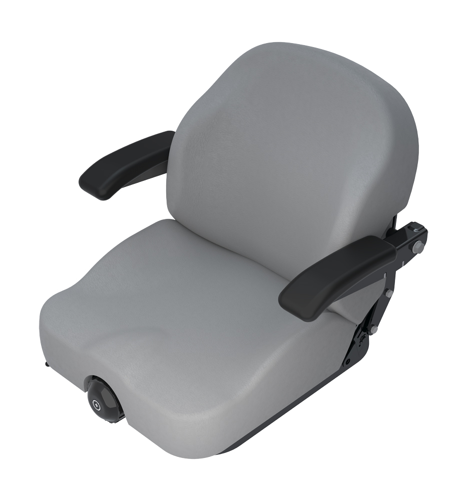 Seat - light grey deluxe w/arms w/suspension