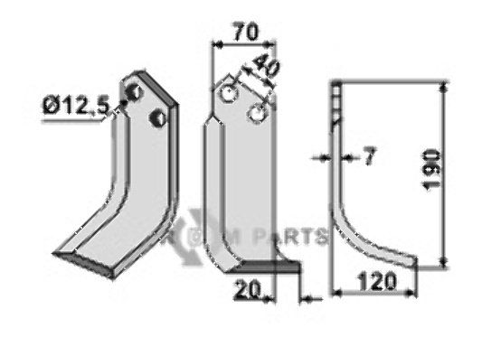Fräsmesser, rechte Ausführung Fräsmesser, rechte Ausführung