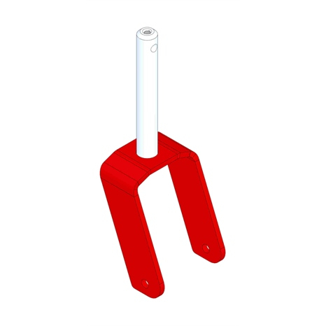 Caster fork -front 1/2 holes