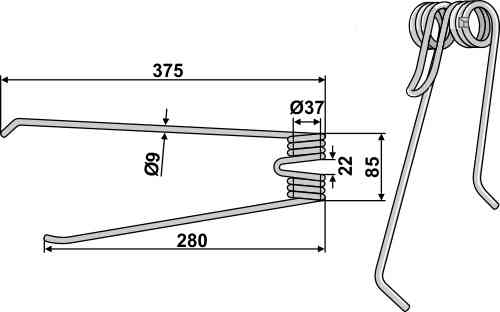 Federzinken geeignet für Lely 4104311680
