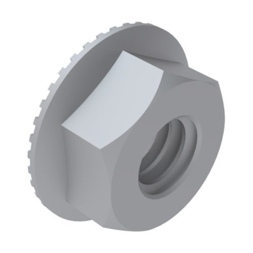 Nut - 1/4-20 flanged serr