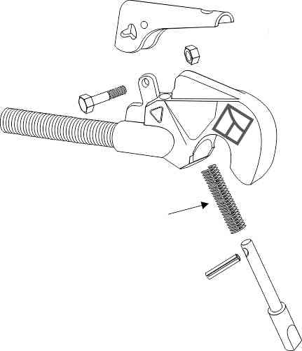 Sicherungsbolzen für Oberlenker-Fanghaken, neues Modell