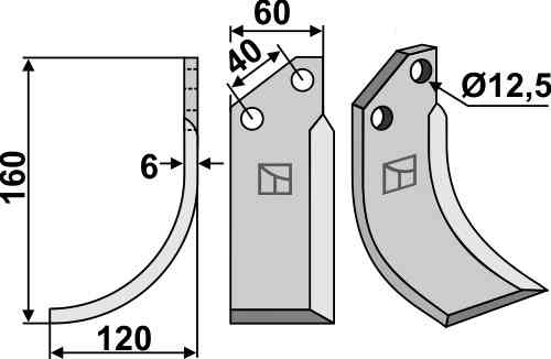 Blade, left model fitting for Tortella 2985552