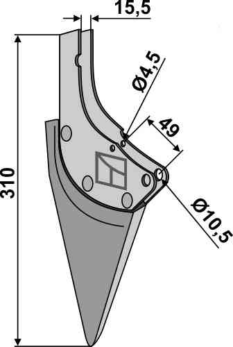 Metal seed share fitting for Kleine 19-461-25