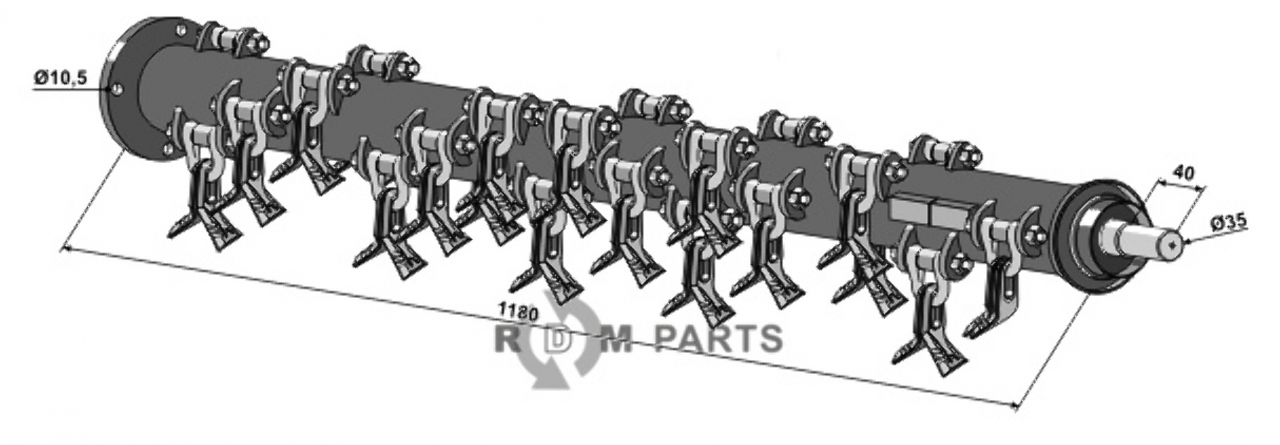 RDM Parts Blades shaft fitting for Noremat 115559