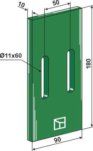 Greenflex kunststof afstrijker voor pakkerrol 53-e100