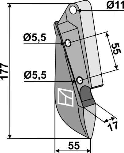 Metal seed share fitting for Hassia 3378100