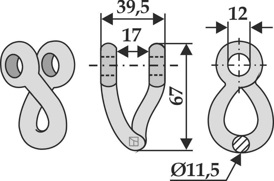 Gedrehter schäkel 63-dÜc-905 Gedrehter schäkel 63-dÜc-905