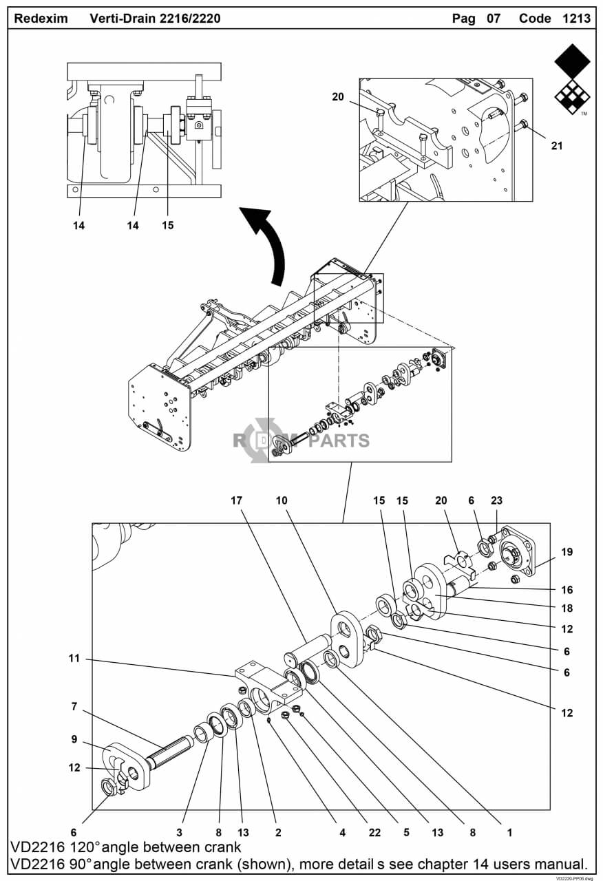 Replacement parts for VD2216-2220 Krukas