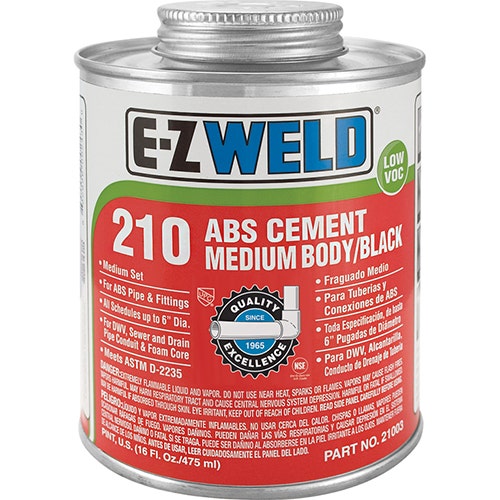 Abs cimento corpo médio preto - 1/2 pinta