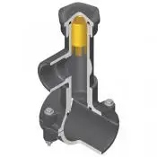 Hot-Tap zadels, PVC grijs - zink
