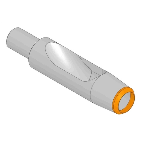 Alloy machined side-eject tine with carbide tip - .500mt x 3.500l x .645od