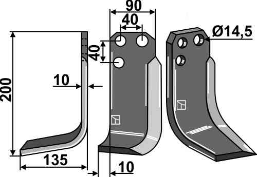 Blade, left model tor-31l