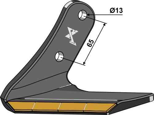 Replacement wing Hard metal - left fitting for Amazone / BBG 78708678 / 78708829