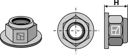 Borgmoer zeskant - polystop - m20x1,5 - 10.9 51-1043