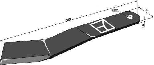 Mähermesser 620mm - links 63-ind-1080