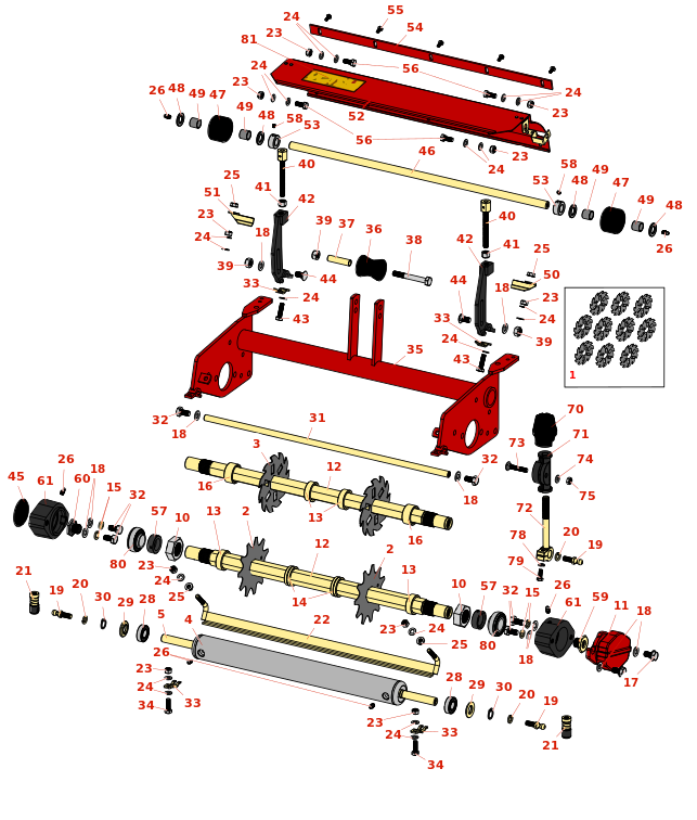 Toro Greensmaster 3200 & 3200-D Dethatching Reel & Frame Toro Greensmaster 3200 & 3200-D Dethatching Reel & Frame