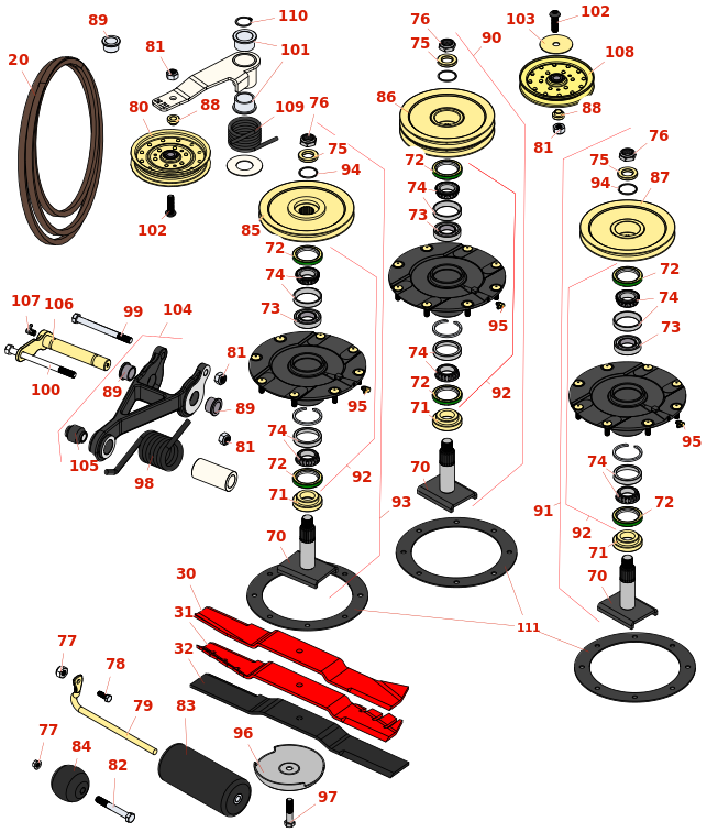 Toro Groundsmaster 360 62in Rotary Deck - Model 30457