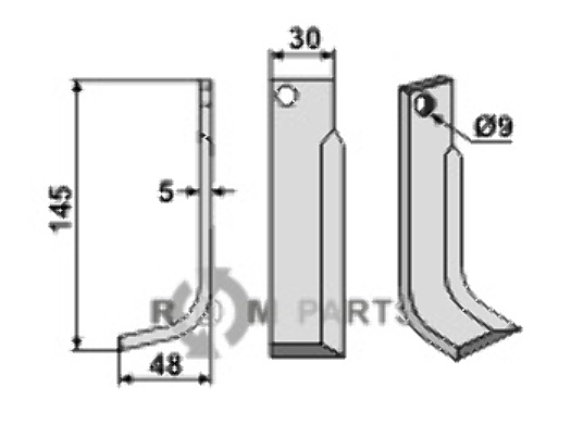 Blade, left model fitting for FM-Matras D7