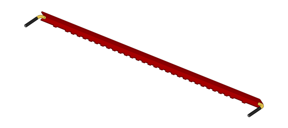 Scraper - grooved roller .43 in spacing