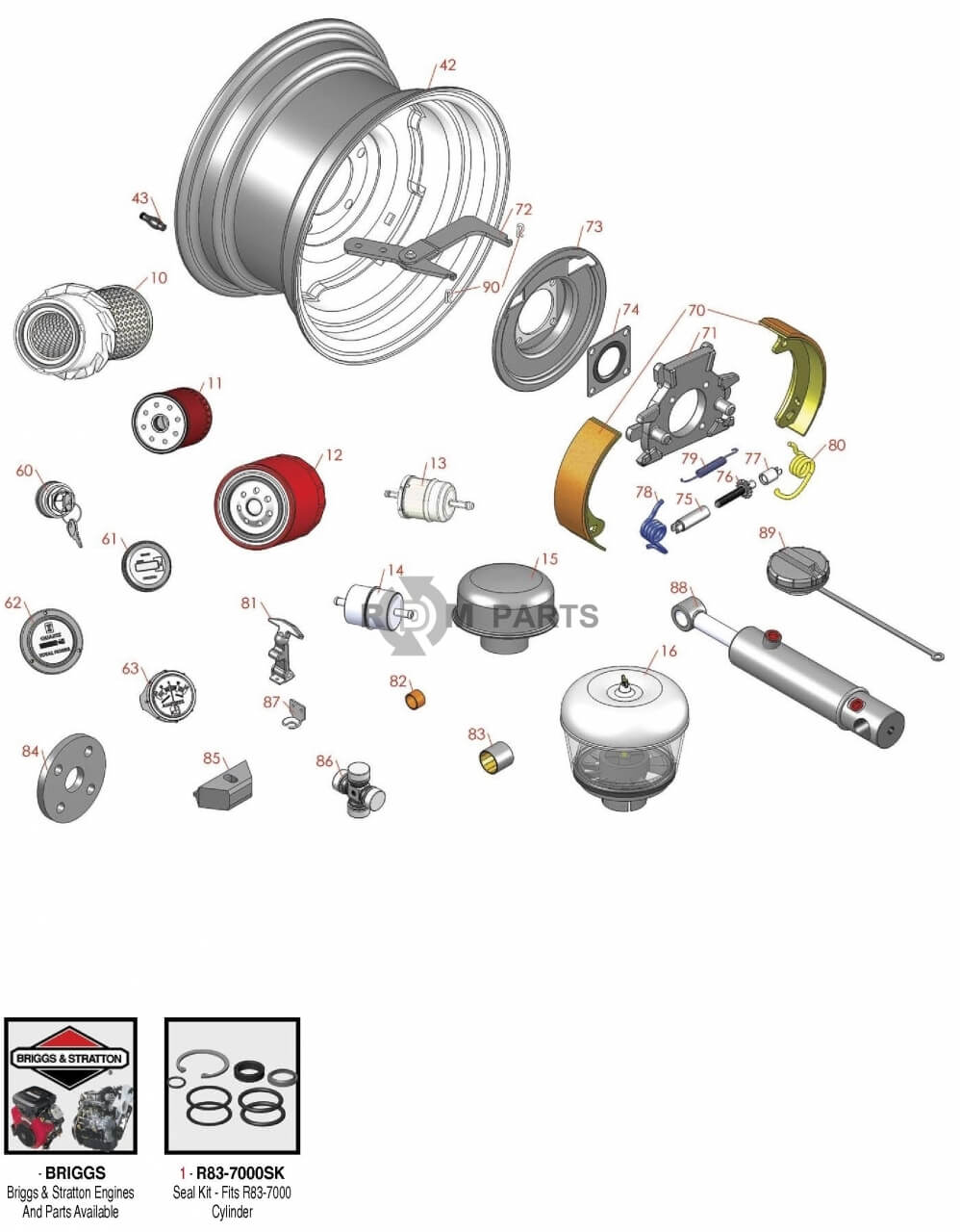 Replacement parts for Traction unit Model 30230