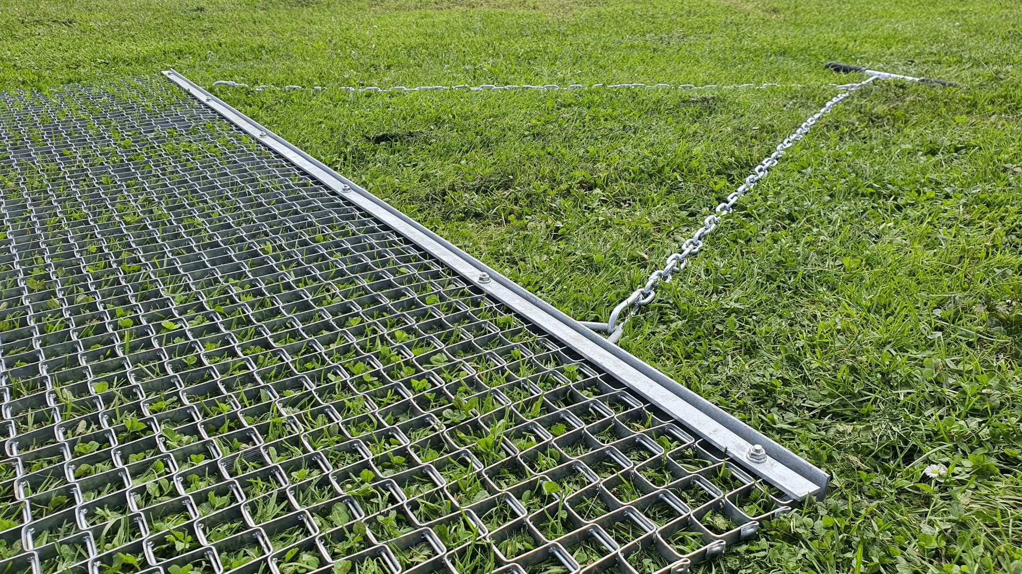 Galvanized Steel Drag Mat for Leveling Grass, Gravel, Clay, and Sand (3' x 6') Galvanized Steel Drag Mat for Leveling Grass, Gravel, Clay, and Sand (3' x 6')