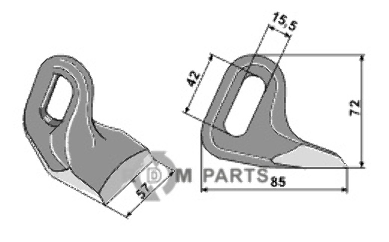 RDM Parts Pruning hammer fitting for Bomford 09.902.01 - 02.902.01 - 71.904.62