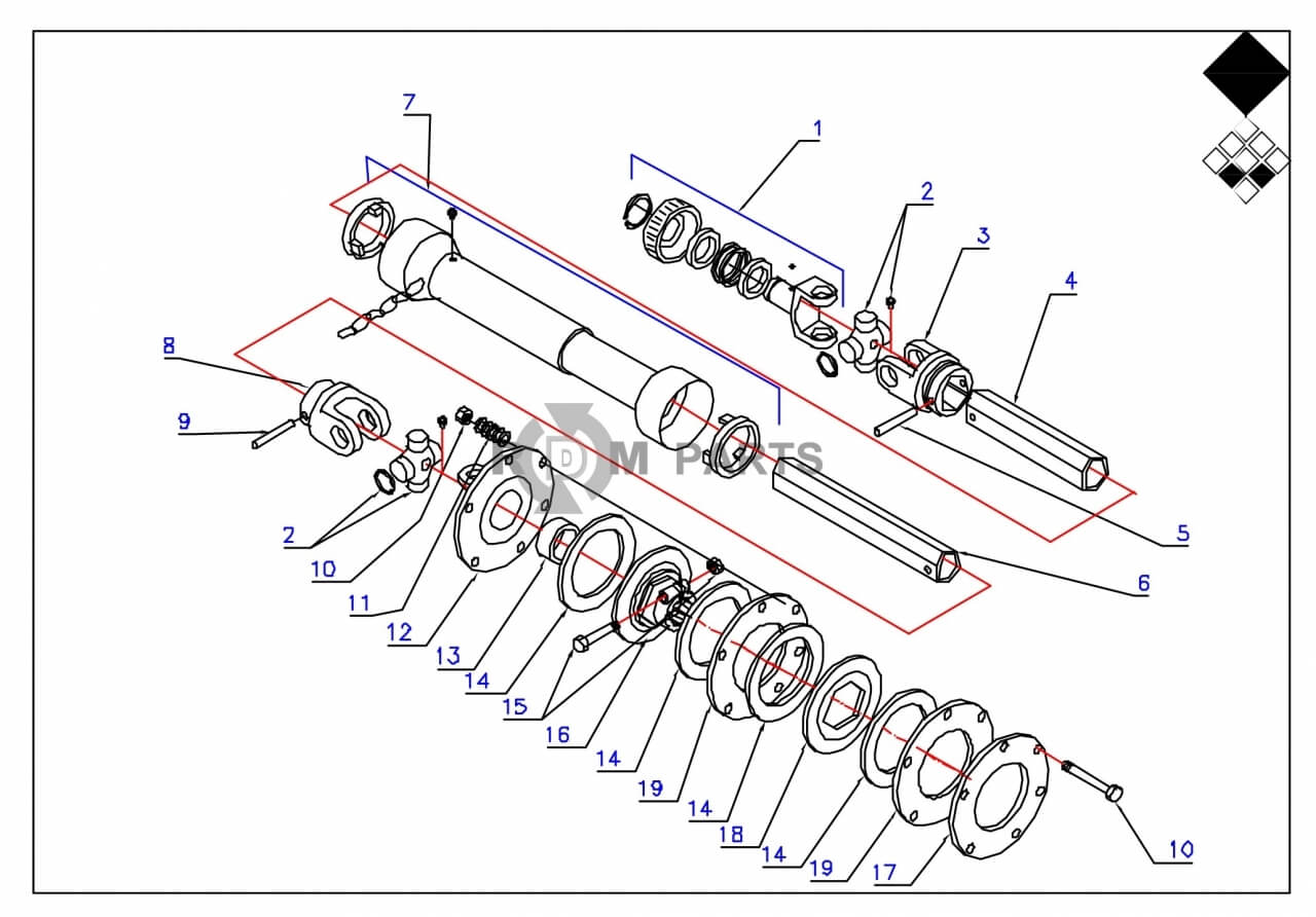 Replacement parts for VD7621 PTO