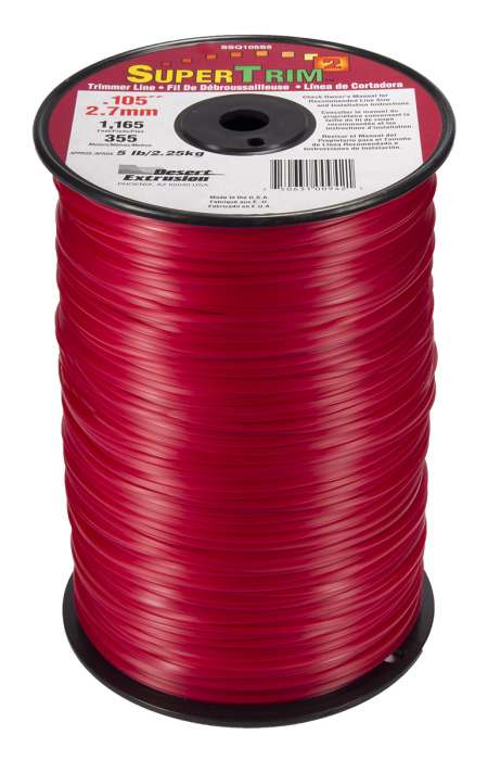 Trimmer line supertrim2™ shaped red .105" / 2.7mm