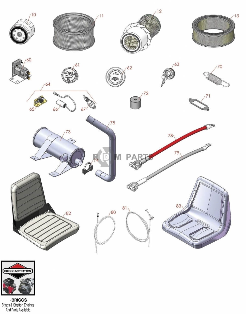 Replacement parts for Jacobsen Greens King IV Operator controls