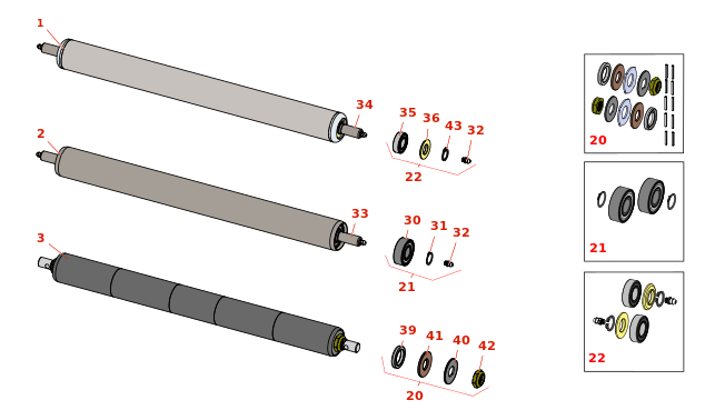 Toro Greensmaster 3050 Rear Rollers
