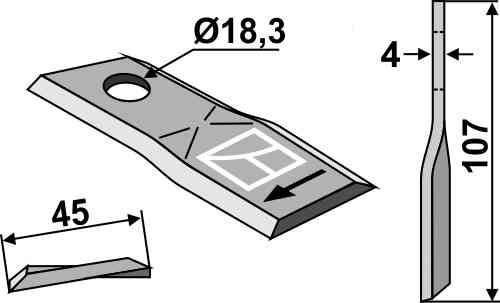 Rotorklinge geeignet für Kuhn 55903310