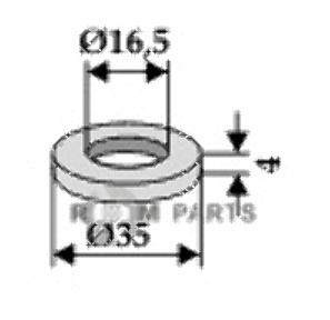 Schijf Ø35x4xØ16,5 63-agm-503