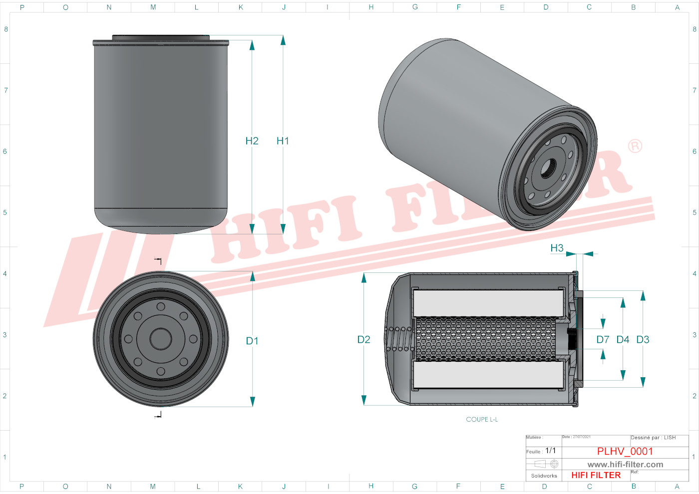 Hydraulic filter passend voor wismet whs 215325-v