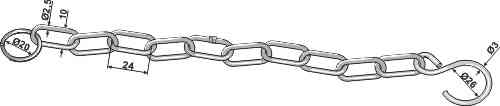 Safety-chain, galvanized