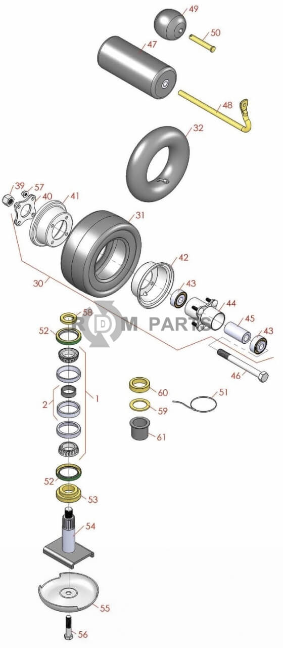 Replacement parts for Toro groundmaster 4100D & 4110D Deck parts Model 30451